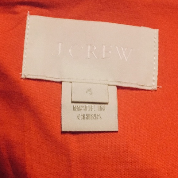 J Crew Orange Formal Special Occasion Cotton Dress - Picture 6 of 6